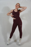 Legging taille haute - Bordeaux