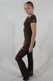 Tee-shirt col V - Marron
