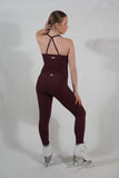 Legging taille haute - Bordeaux