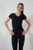 Tee-shirt col V - Noir