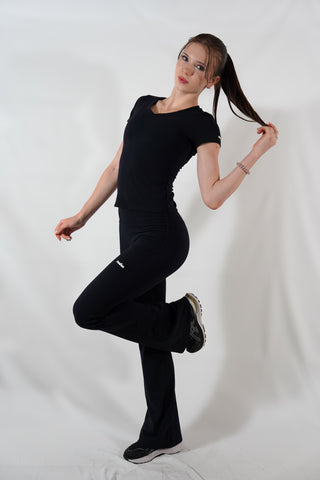 Tee-shirt col V - Noir