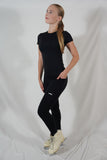 Legging taille haute avec poche - Noir