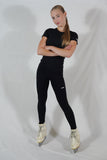 Legging taille haute avec poche - Noir