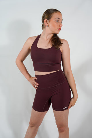 Short moulant taille haute - Bordeaux