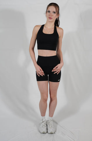 Short moulant taille haute - Noir