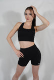 Short moulant taille haute - Noir