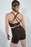 Short moulant taille haute - Marron
