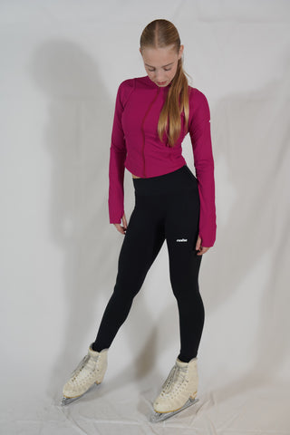 Veste zippée côtelée - Rose