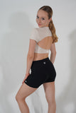 Crop top dos nu - Beige