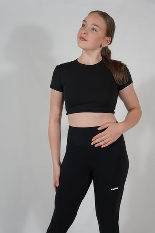 Crop top dos nu - Noir