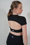 Crop top dos nu - Noir