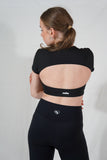 Crop top dos nu - Noir